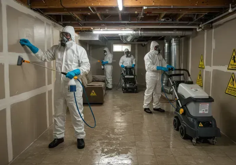 Basement Moisture Removal and Structural Drying process in Ponca, NE